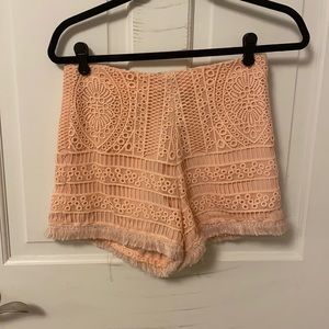 Pink lace alexis shorts